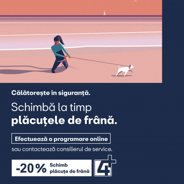 -20% REDUCERE LA ÎNLOCUIREA PLĂCUȚELOR DE FRÂNĂ la SEAT MAI VECHI DE 4 ANI